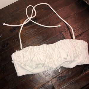 BEST OFFER Victoria Secret White Fringe Bikini Top